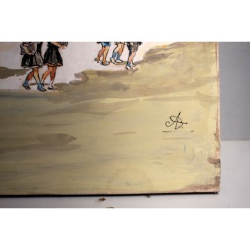 SCHIZZO PITTORICO PROSPETTIVA  A.Colla PRESENTAZIONE PROGETTO PALAZZO ARONA 'A