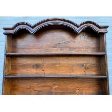 ANTICA PIATTAIA CREDENZA NOVECENTO PIEMONTESE PRIMI 1900 LEGNO BAROCCO DISPENSA 