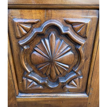 ANTICA PIATTAIA CREDENZA NOVECENTO PIEMONTESE PRIMI 1900 LEGNO BAROCCO DISPENSA 