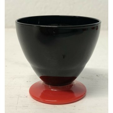SET LIQUORE VETRO Murano DESIGN TOSO Firmato 6 BICCHIERI BOTTIGLIA ROSSO NERO 