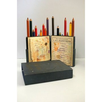 ANTICA SCATOLA PASTELLI KOH-I-NOOR ETUI N°1612 di Carlo Zapelloni MATITE '900 