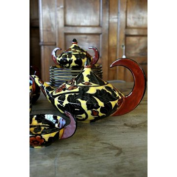 ANTICO SERVIZIO TE CAFFE TAZZE PORCELLANA M.G.A. Mazzotti Giuseppe Albisola DECO