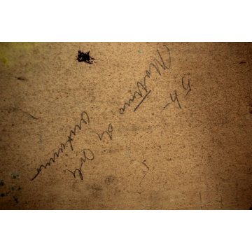 ANTICO QUADRO OLIO CARTONE Bersani ? PAESAGGIO LACUSTRE BOSCO SELVA BETULLE '900