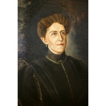 GRANDE ANTICO QUADRO E. Stephani RITRATTO NOBILI CONIUGI CORNICE Guilloché 1913 