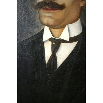 GRANDE ANTICO QUADRO E. Stephani RITRATTO NOBILI CONIUGI CORNICE Guilloché 1913 