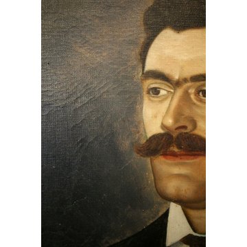 GRANDE ANTICO QUADRO E. Stephani RITRATTO NOBILI CONIUGI CORNICE Guilloché 1913 