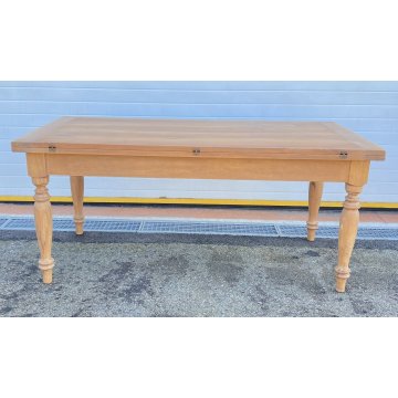 GRANDE TAVOLO A LIBRO LEGNO NOCE MASSELLO MID-CENTURY ANNI 50 VINTAGE RUSTICO 