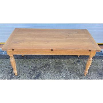 GRANDE TAVOLO A LIBRO LEGNO NOCE MASSELLO MID-CENTURY ANNI 50 VINTAGE RUSTICO 