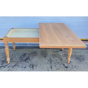 GRANDE TAVOLO A LIBRO LEGNO NOCE MASSELLO MID-CENTURY ANNI 50 VINTAGE RUSTICO 