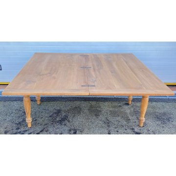 GRANDE TAVOLO A LIBRO LEGNO NOCE MASSELLO MID-CENTURY ANNI 50 VINTAGE RUSTICO 