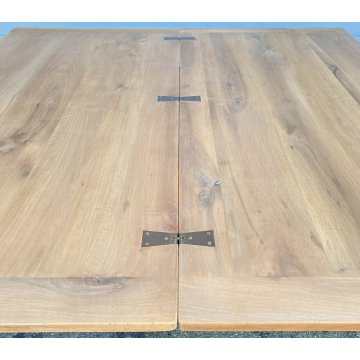 GRANDE TAVOLO A LIBRO LEGNO NOCE MASSELLO MID-CENTURY ANNI 50 VINTAGE RUSTICO 