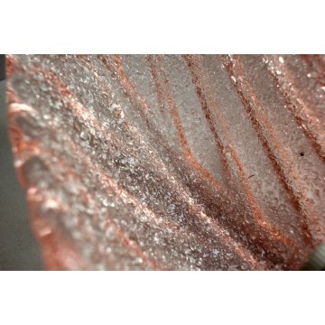 ANTICA COPPIA ABATJOUR APPLIQUE A FOGLIA VETRO SOFFIATO MURANO ROSA ANTICO EPOCA