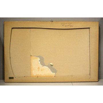 ANTICO QUADRO DIPINTO OLIO Pelagatti SPIAGGIA MARINA LIVORNO FIGURE TOSCANA '900