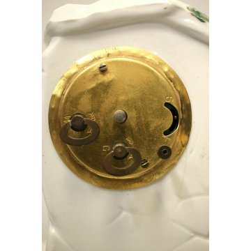 ANTICO OROLOGIO da TAVOLO CERAMICA DIPINTO STILE LIBERTY POLICROMIA GERMANY '900