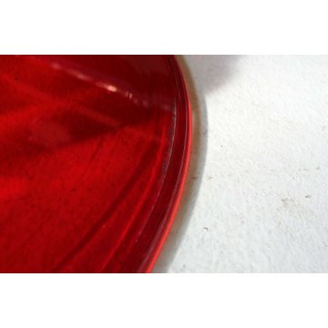  ANTICO VASSOIO TONDO VETRO MURANO SOFFIATO ROSSO RUBINO ATTR. Vittorio Zecchin 