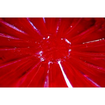  ANTICO VASSOIO TONDO VETRO MURANO SOFFIATO ROSSO RUBINO ATTR. Vittorio Zecchin 