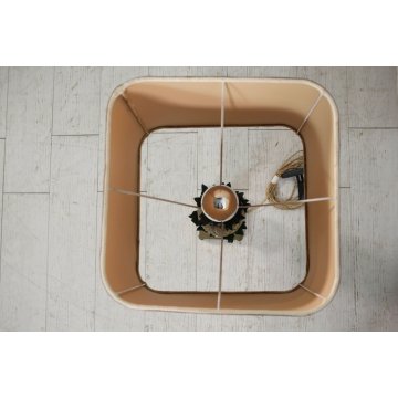 LAMPADA DA TAVOLO  MAISON CHARLES PINEAPPLE LAMP FRANCIA  BRONZO OTTONE '70