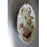 ANTICO GRANDE PIATTO CERAMICA Nove Bassano PARATA CENTROTAVOLA PORTATA FIORI 900