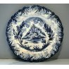 PIATTO PARATA  ALBISOLA V. Mazzotti CERAMICA BIANCA DECORO BLU Castello 