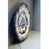 PIATTO PARATA  ALBISOLA V. Mazzotti CERAMICA BIANCA DECORO BLU Castello 
