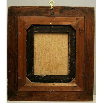 ANTICO QUADRO OLIO TELA ANNUNCIAZIONE MARIA ARCANGELO GABRIELE Toscana '700
