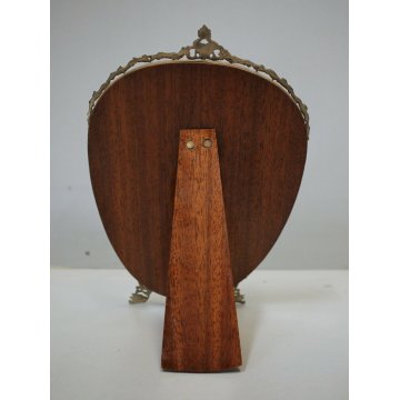 ANTICA SPECCHIERA  LIBERTY DA APPOGGIO SPEACCHIO MOLATO CORNICE ARGENTO '900