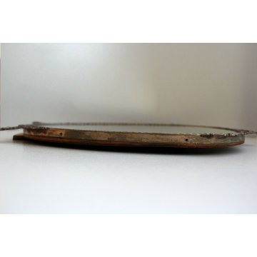 ANTICA SPECCHIERA  LIBERTY DA APPOGGIO SPEACCHIO MOLATO CORNICE ARGENTO '900