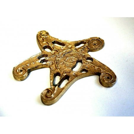 SCULTURA BASSORILIEVO PIASTRA BRONZO Roberto Aloi STELLA MARINA ASTRATTO ANNI 50