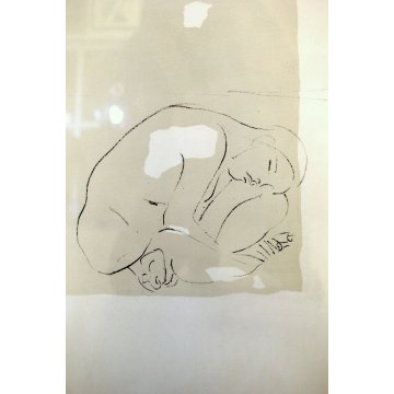 LITOGRAFIA COLORE Corrado Balest STAMPA  MULTIPLO 81/130 DISEGNO ASTRATTO NUDO 