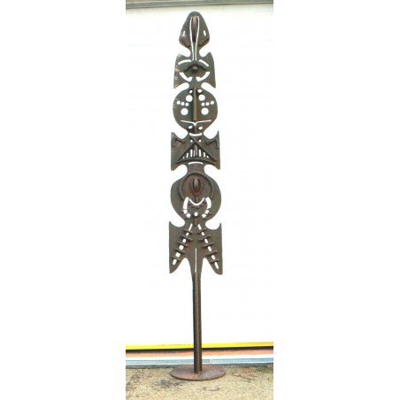 RARA ENORME TOTEM SCULTURA Roberto Aloi 1950 FERRO DESIGN OPERA D'ARTE METALLO 