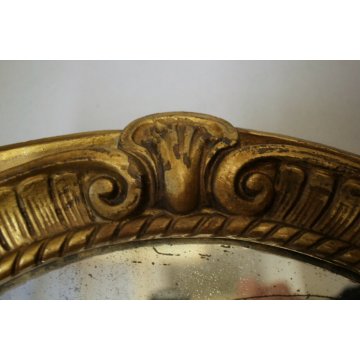 ANTICO SPECCHIO PARETE LEGNO INTAGLIATO ORO BAROCCO '800