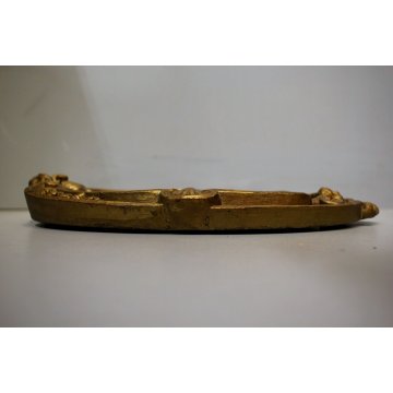 ANTICO SPECCHIO PARETE LEGNO INTAGLIATO ORO BAROCCO '800