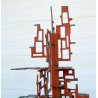 RARO TOTEM SCULTURA Roberto Aloi 1970 FERRO DESIGN OPERA D'ARTE METALLO VILLA 
