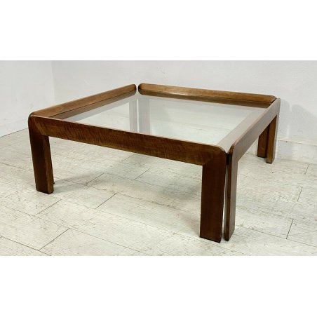 TAVOLINO CAFFE AFRA E TOBIA SCARPA CASSINA SALOTTO DESIGN VETRO VINTAGE TABLE 