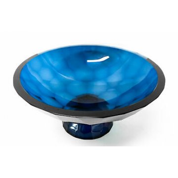 FONTANA ARTE GRANDE VASO CENTROTAVOLA DESIGN ERWIN BURGER VETRO VINTAGE 1950 FX