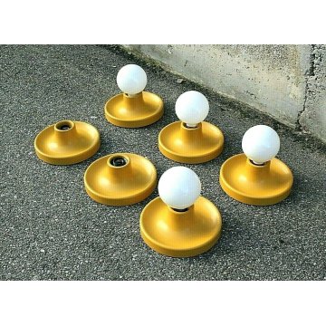 LOTTO 6 LAMPADA PARETE GIALLA CEILING LAMP SPOTLIGHT DESIGN Tronconi lamp MILANO