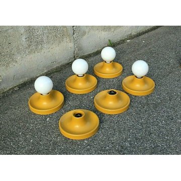 LOTTO 6 LAMPADA PARETE GIALLA CEILING LAMP SPOTLIGHT DESIGN Tronconi lamp MILANO