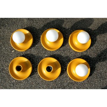 LOTTO 6 LAMPADA PARETE GIALLA CEILING LAMP SPOTLIGHT DESIGN Tronconi lamp MILANO