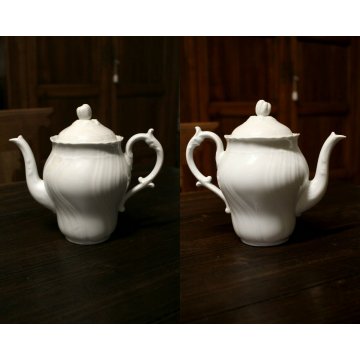 ANTICO SERVIZIO CONSOMME 11pers Richard Ginori CERAMICA BIANCA DECORO RILIEVO 