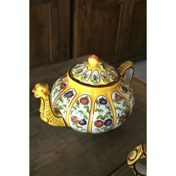 ANTICO SERVIZIO TE CERAMICA  Alba Docilia TEIERA ZUCCHERIERA LATTIERA PIATTINI  