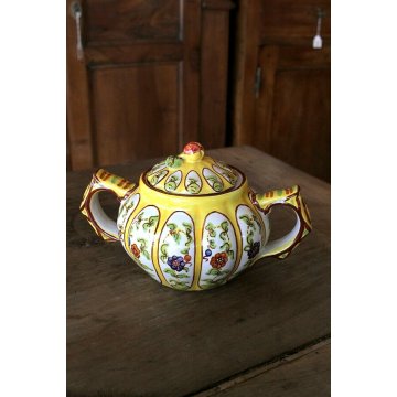 ANTICO SERVIZIO TE CERAMICA  Alba Docilia TEIERA ZUCCHERIERA LATTIERA PIATTINI  