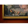 COPPIA QUADRO OLIO Voltolino Fontani PAESAGGIO CASALE TOSCANA ESPRESSIONISMO 900