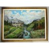 GRANDE QUADRO OLIO TELA Pietro Virgilio Lietti PAESAGGIO MONTANO ALTA BRIANZA 