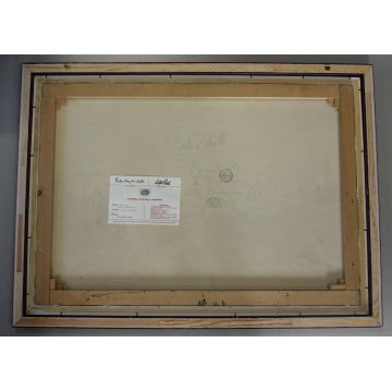 GRANDE QUADRO OLIO TELA Pietro Virgilio Lietti PAESAGGIO MONTANO ALTA BRIANZA 