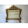 ANTICO SPECCHIO SPECCHIERA CARTAGLORIA CORNICE INTAGLIATA DORATA FOGLIA ORO '700