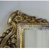 ANTICO SPECCHIO SPECCHIERA CARTAGLORIA CORNICE INTAGLIATA DORATA FOGLIA ORO '700