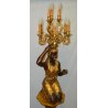 COPPIA LAMPADA TERRA VINTAGE 2 MORI BAROCCO VENEZIANO CANDELIERE DORATO MORO OLD