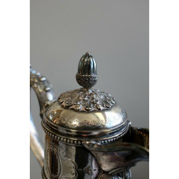 CARAFFA CRISTALLO MOLATO SILVEPLATE GLASS WINE CARAFE DECANTER Bacart(?) VINTAGE