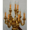 COPPIA LAMPADA TERRA VINTAGE 2 MORI BAROCCO VENEZIANO CANDELIERE DORATO MORO OLD