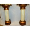 COPPIA LAMPADA TERRA VINTAGE 2 MORI BAROCCO VENEZIANO CANDELIERE DORATO MORO OLD